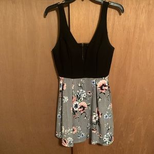Short black and floral dress